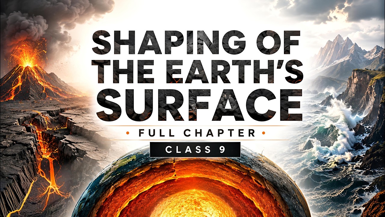 Thumbnail for Shaping of the Earth’s Surface | Class 9 SST Chapter 2 | Full chapter in animation