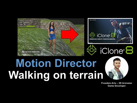 Walking on Terrain - Motion Director iClone 8 Tutorial