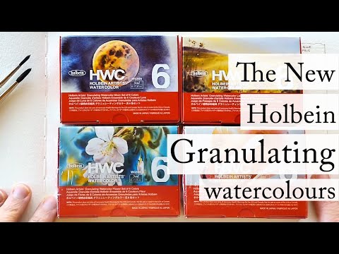 The Holbein Moon and Landscape Watercolor sets - Granulating Watercolors