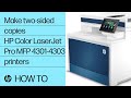 How To Make Two Sided Copies HP Color LaserJet Pro MFP 4301 4303 Printers HP Support