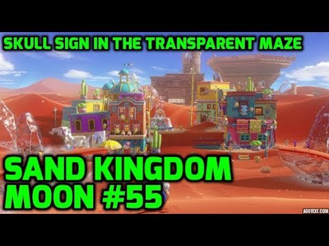 Super Mario Odyssey - Sand Kingdom Moon #55 - Skull Sign in the Transparent Maze