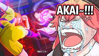 Miko was deeply moved by Akai's sacrifice in withstanding the enemy's kick