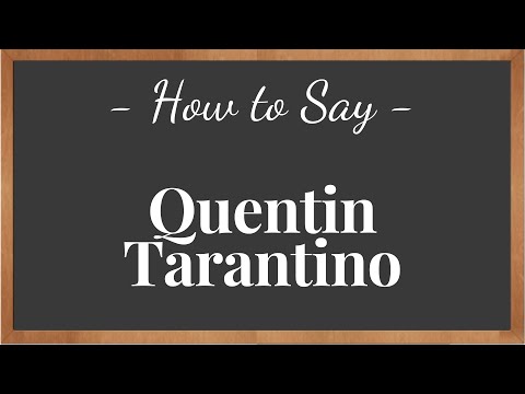 How to Pronounce Quentin Tarantino ? | #pronunciation  #howtosay