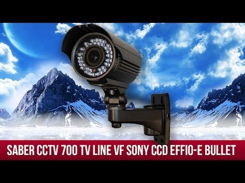 Saber CCTV 700 TV Line Sony CCD Effio-E Surveillance Buller Varifocal Camera Contents in Box