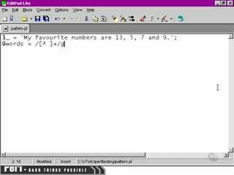 Perl Tutorials -Part 59- Using quantifiers: 1