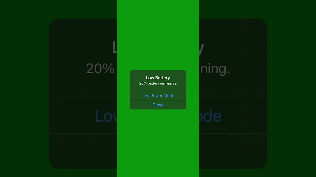 iPhone low battery green screen