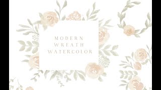 Free Modern Wreath Watercolor Clipart How To Design Floral and Flower Arrangement Photoshop Tutorial