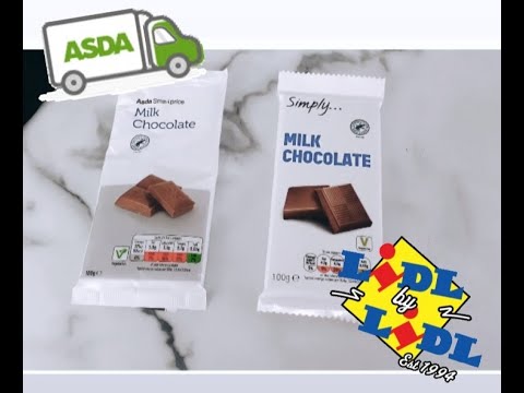 Asda Smart Price Chocolate vs Lidl Simply Chocolate: Calories , Sugar content & nutritional value