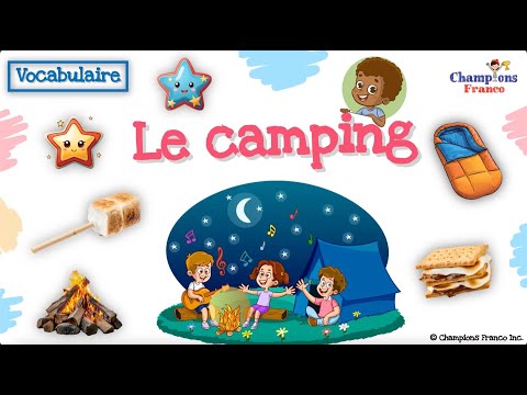 Le camping ~ Camping Vocabulary in French 🏕️ ~ Kids French Vocabulary 🇫🇷 #learnfrench #frenchforkids