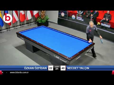 ÖZKAN ÖZFİDAN & NECDET YALÇIN Bilardo Maçı - 2022 ERKEKLER 1.ETAP-FİNAL GRUBU 1/32