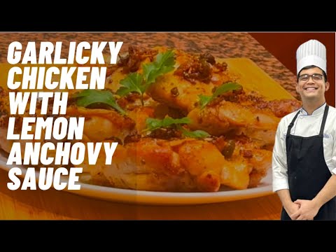 Garlicky Chicken With Lemon-Anchovy Sauce