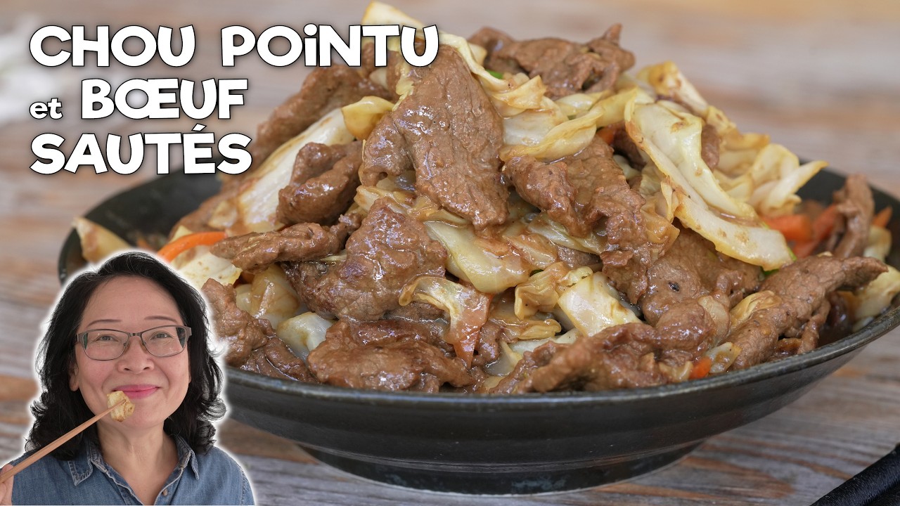 Bœuf sauté au chou pointu