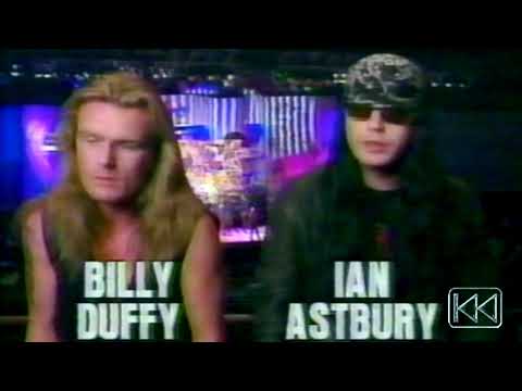 Kirk Hammett (Metallica) & Billy Duffy & Ian Astbury (The Cult)- Interview- Bottle Throwing at Shows
