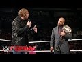 Dean Ambrose Interrupts Triple H With A Bold Challenge Raw February 29 2016