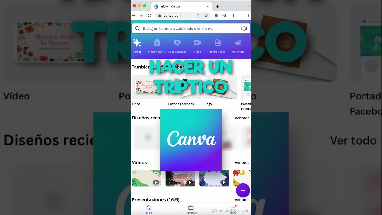 ¿Cómo hacer un TRIPTICO en CANVA? #SHORTS