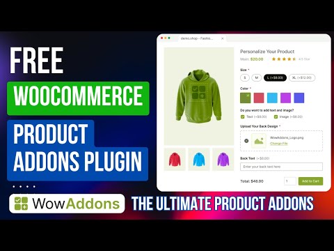 Free WooCommerce Product addons plugin | WowAddons Plugin Tutorial
