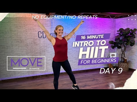 DAY 9 - Move to Improve: 16 Min - Beginner Cardio HIIT Style - No Equipment