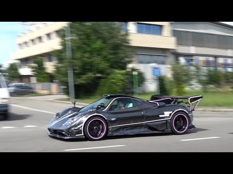 Pink Striped Pagani Zonda 760 JC Edition | Acceleration + Driving