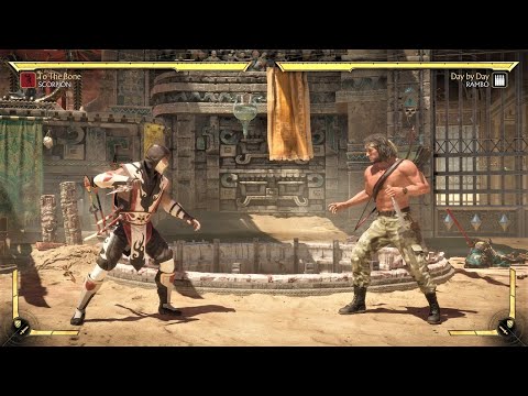 Scorpion vs Rambo (Hardest AI) - Mortal Kombat 11