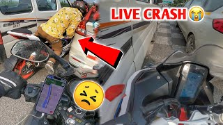 Live Crash😭💔 || BMW G 310RR💔 || my First Crash ever 😰 || Road Rage 😡