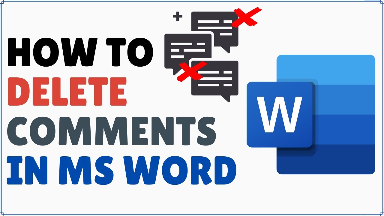 How to Remove Comments in Word | Delete All Comments in Word