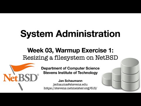CS615 System Administration, Week 3, Warmup Exercise 1 - Resizing a filesystem on NetBSD