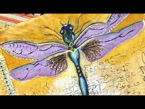 How to Paint a Dragonfly | Mixed Media Canvas Tutorial | Step by Step