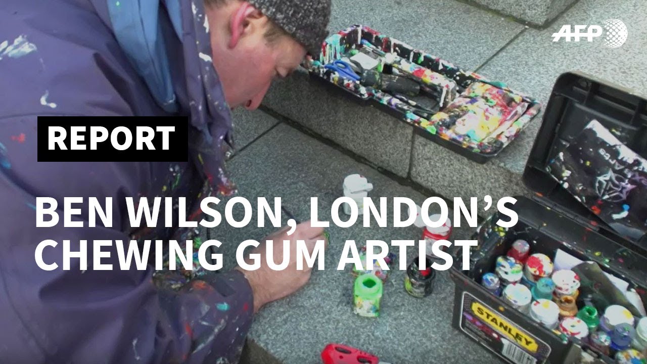 London's "chewing gum man" makes art from throwaway culture | AFP