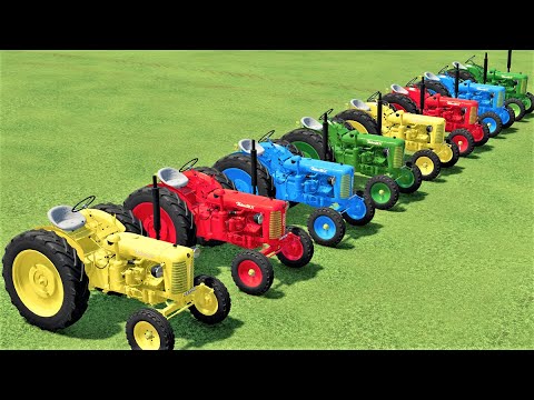 MINI TRACTORS OF COLORS ! TRANSPORTING ZETOR TRACTOR with COLORED TRUCK ! Farming Simulator 22 !