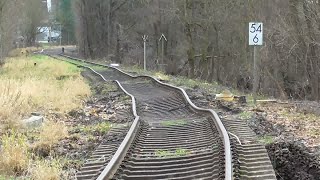Hochwasser Katastrophe Eifel - Bahnstrecke schwer beschädigt flood damage destroyed tracks washout