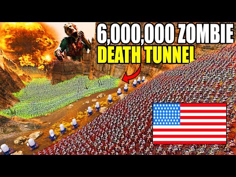 Can 20,000 US ARMY Hold DEATH TUNNEL vs 6,000,000 Zombie Army Charge?! - UEBS 2: Best Mods
