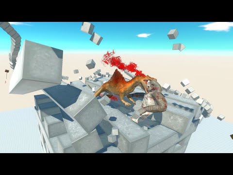 Spinosaurus on Wobbly Building VS Every Unit - Animal Revolt Battle Simulator