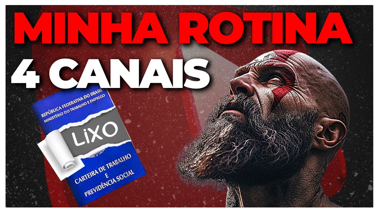 Minha rotina com 4 canais no youtube