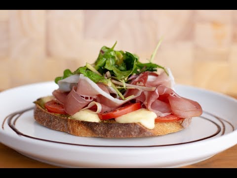 Pesto & Parma Ham Margherita Melt on Speedibake Sourdough Cafe Loaf