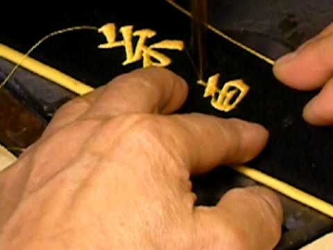 Making of a custom hand-embroidered martial arts/black belt.