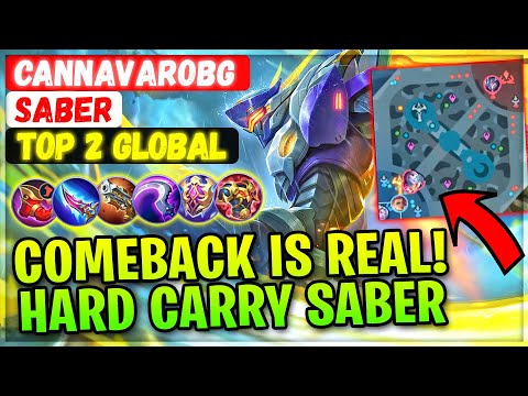 Comeback Is Real! Hard Carry Roaming Saber [ Top Global Saber ] CannavaroBG - Mobile Legends Build