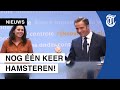 Minister dolt met gebarentolk: ''Hamsteren!'