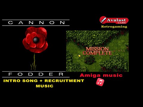 Cannon Fodder [Amiga game] Intro song + recluting  music