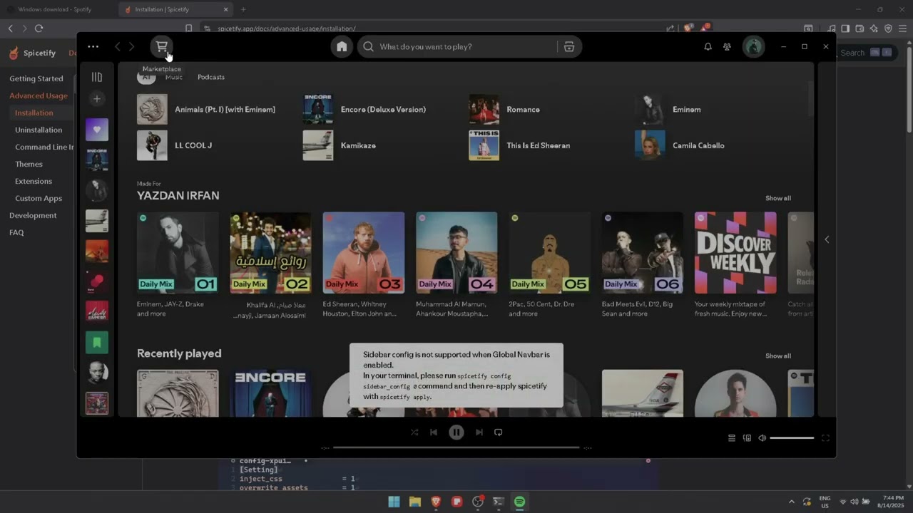 Give your Spotify a Unique look and Spotify Premium Feature No one has | Spicetify Install |
