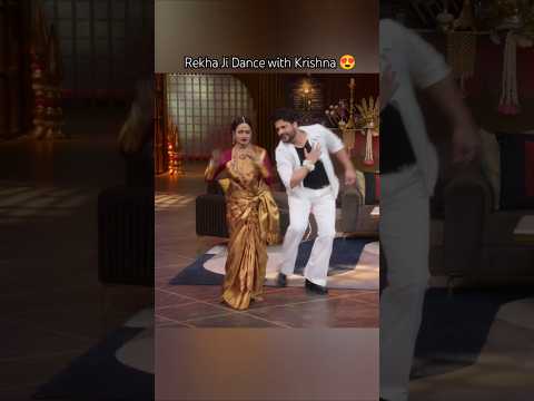 "Rekha Ji's graceful dance meets Krishna's hilarious moves #Rekha #KapilShow #ComedyGold #Bollywood"