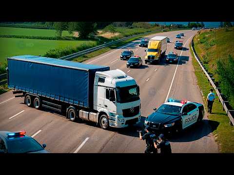 Truckers PUTTING an END to POLICE CHASE 3