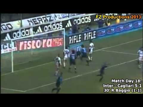 Serie A 1998-1999, day 18 Inter - Cagliari 5-1 (R.Baggio 1st goal)