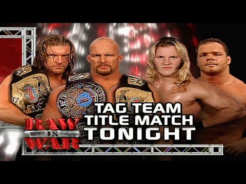 Stone Cold & HHH Vs Chris Jericho & Chris Benoit WWF Tag Team Championship Part 1