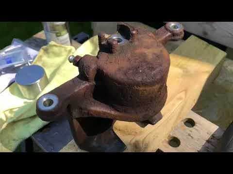 Seized front brake calliper rebuild Honda Civic fn2
