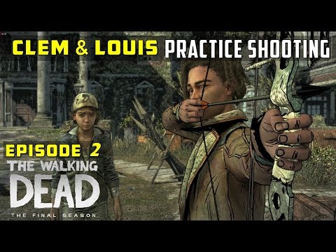Clementine & Louis Practice Shooting - The Walking Dead: Final Season Episode 2 (Clem Louis Romance)