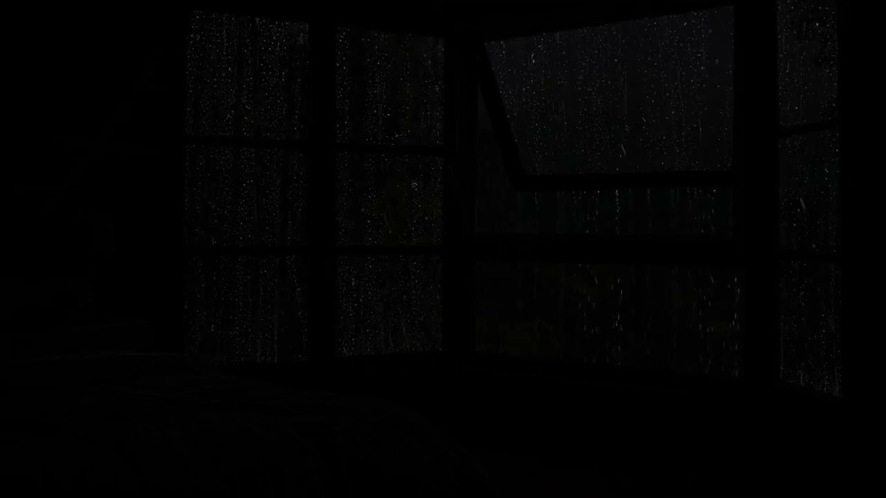 Sleep with Soft Rain Drops & Thunder Outside the Window will help you Relax after a Tiring day😴⛈️