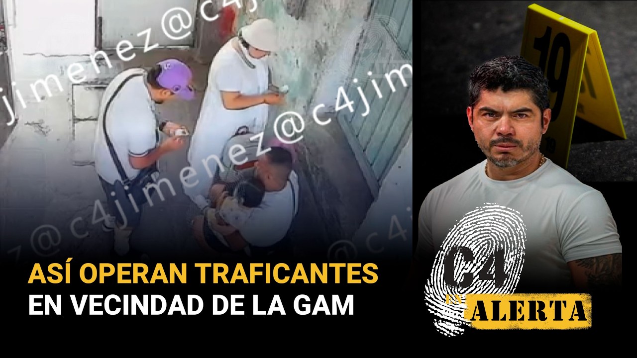 ¡Junto a sus hijos! Captan en VIDEO a banda de traficantes en una vecindad de la GAM, CdMx