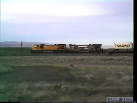 Classic Railroad Series 877 - UP 9022 and NS 4022 King Hill,Idaho 1995 Part 1