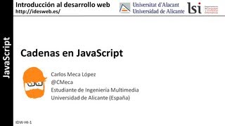 JavaScript: cadenas