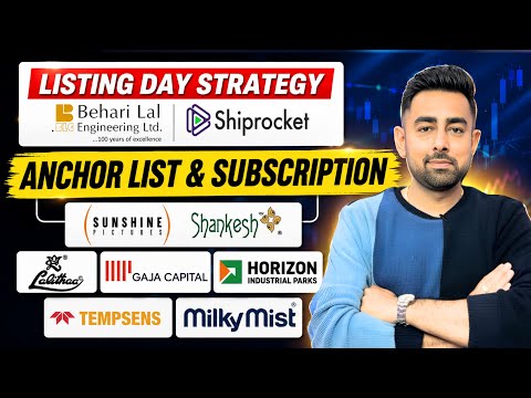 Shiprocket IPO Listing Strategy | Behari Lal IPO Listing | Sunshine IPO Anchor | Shankesh IPO Anchor - Jayesh Khatri